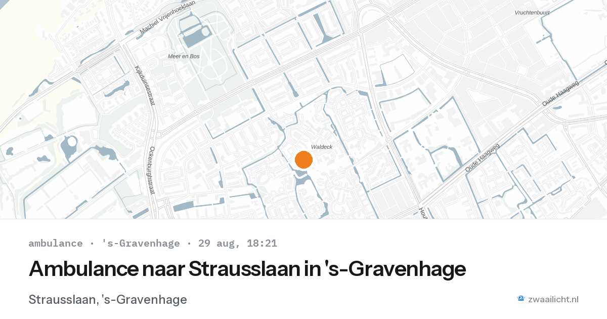 Ambulance naar Strausslaan in 's-Gravenhage — 29 aug 2026
