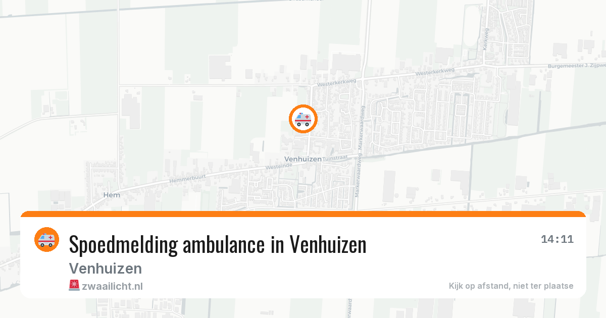 Spoedmelding ambulance in Venhuizen — 10 feb 2026