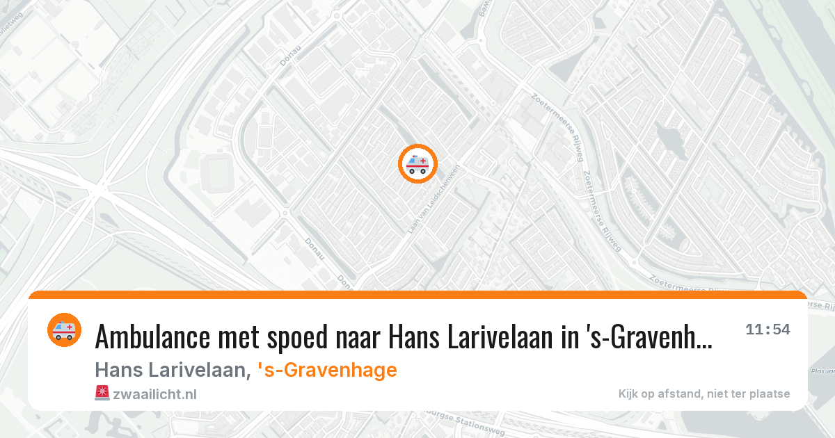 Ambulance met spoed naar Hans Larivelaan in 's-Gravenhage — 18 jun 2026