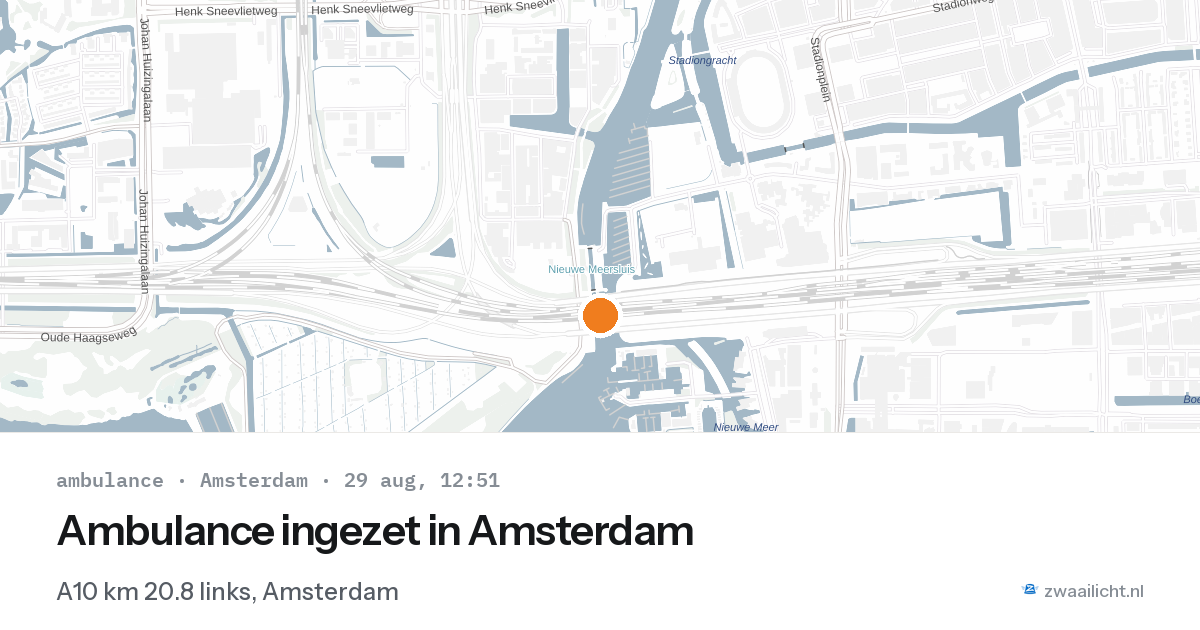 Ambulance ingezet in Amsterdam — 29 aug 2026