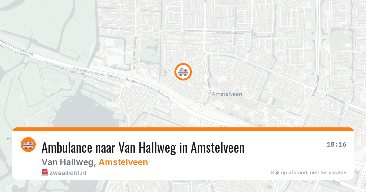Ambulance naar Van Hallweg in Amstelveen — 9 jun 2026
