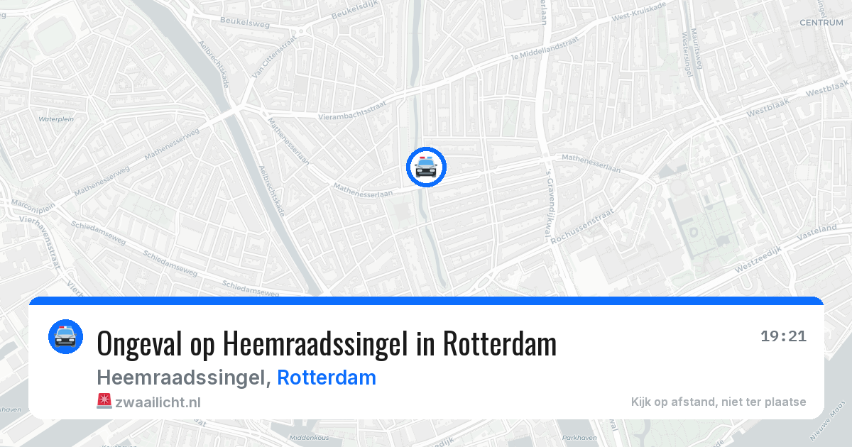 Ongeval op Heemraadssingel in Rotterdam — 6 apr 2026