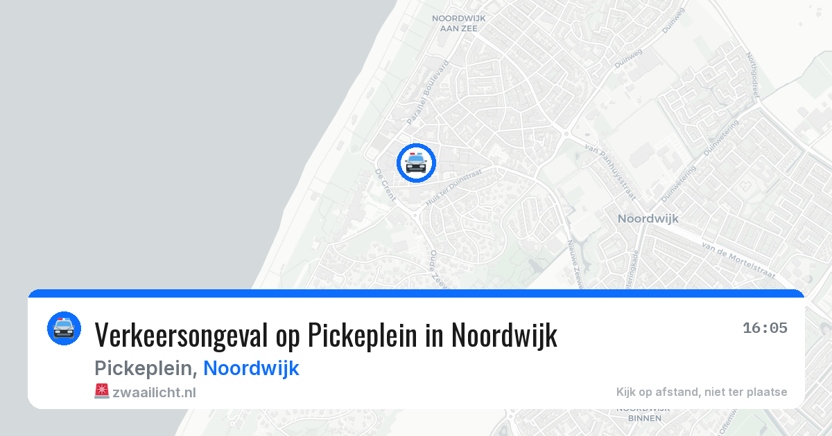 Verkeersongeval op Pickeplein in Noordwijk — 5 jul 2026