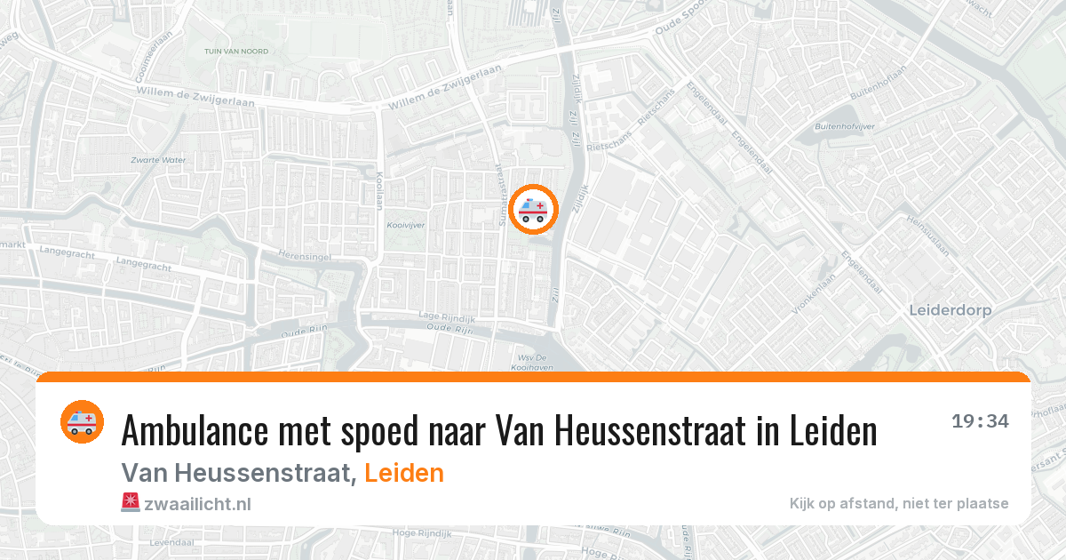 Ambulance met spoed naar Van Heussenstraat in Leiden — 7 jul 2026