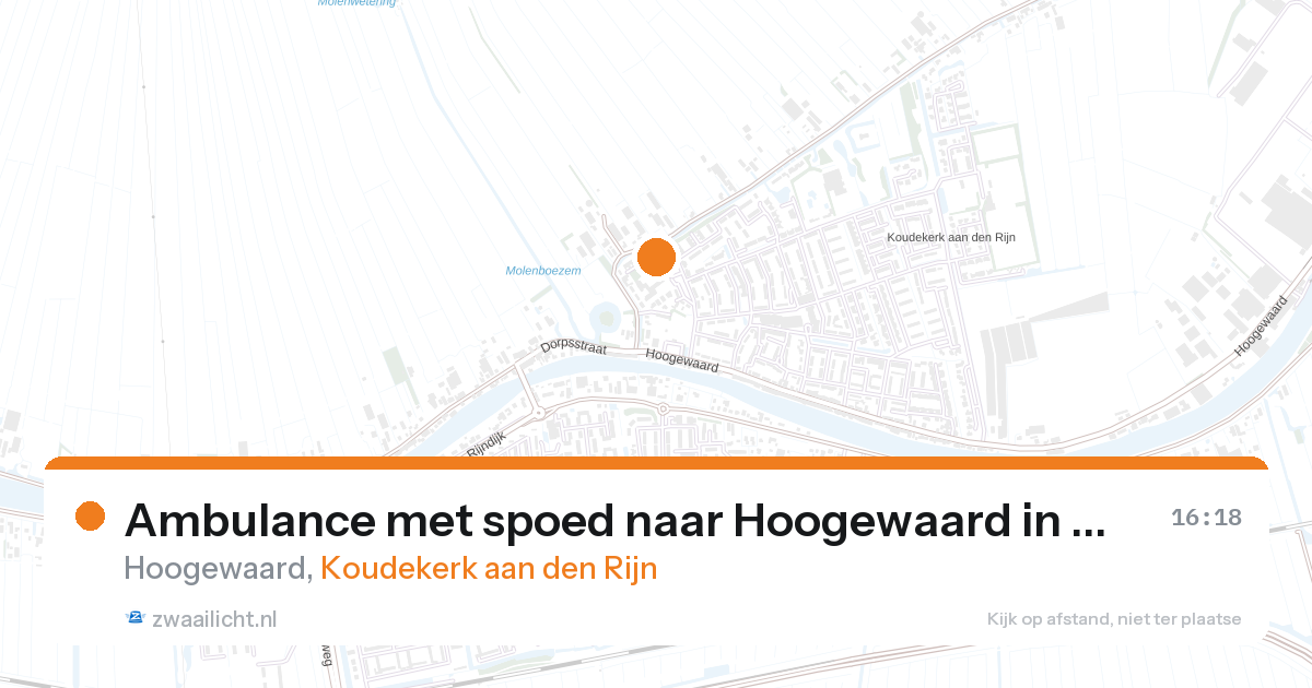 Ambulance met spoed naar Hoogewaard in Koudekerk aan den Rijn — 8 mei 2026