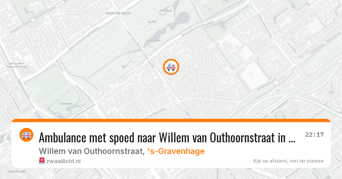 Ambulance met spoed naar Willem van Outhoornstraat in 's-Gravenhage — 18 jun 2026