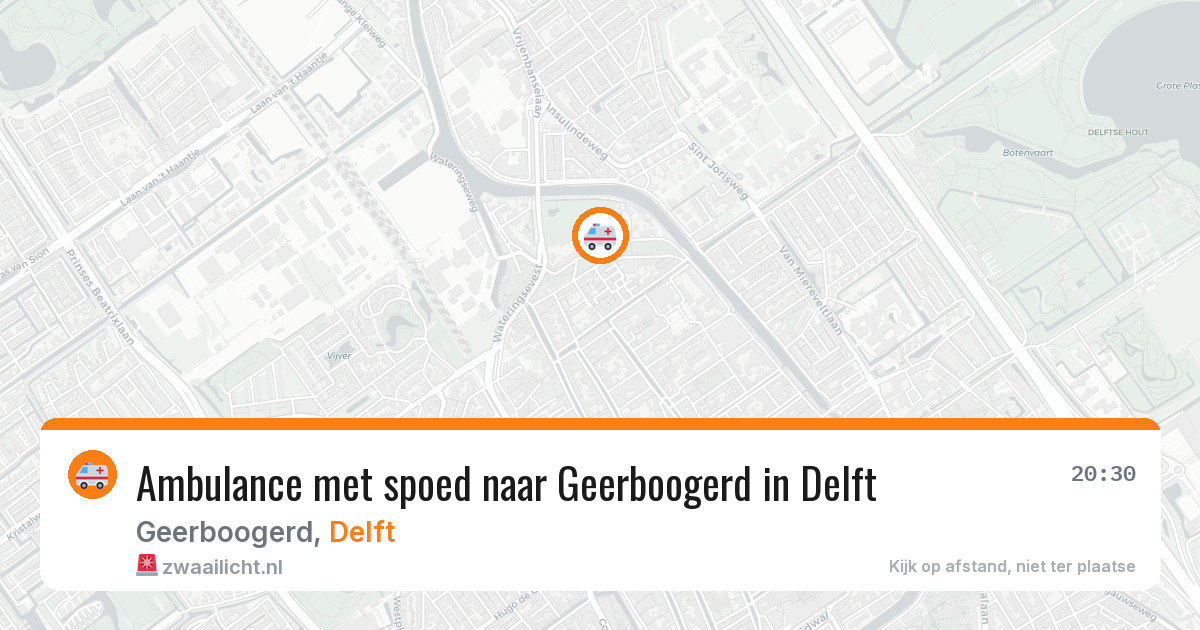 Ambulance met spoed naar Geerboogerd in Delft — 1 apr 2026