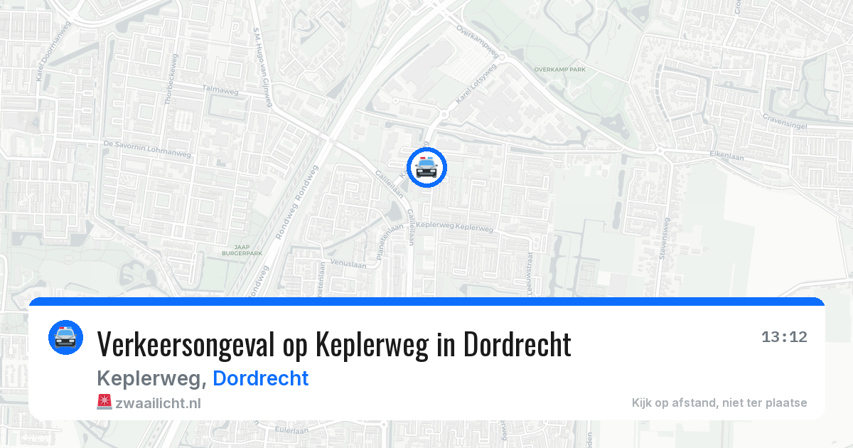 Verkeersongeval op Keplerweg in Dordrecht — 26 mei 2026