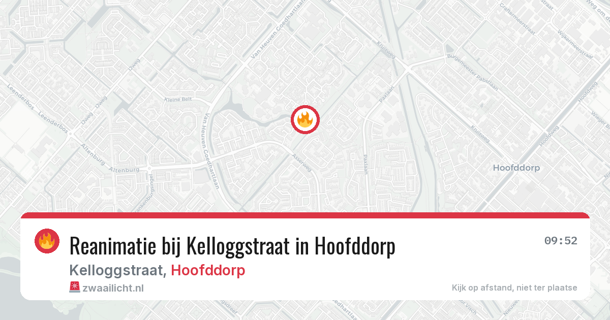 Reanimatie bij Kelloggstraat in Hoofddorp — 26 jun 2026