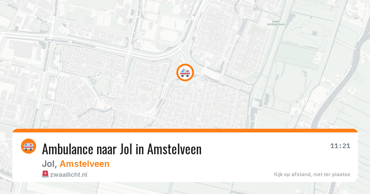 Ambulance naar Jol in Amstelveen — 22 mei 2026