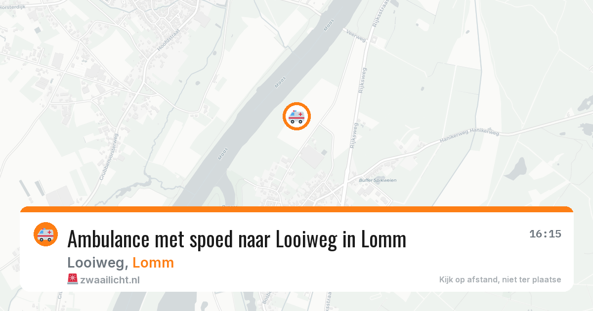Ambulance met spoed naar Looiweg in Lomm — 5 jun 2026