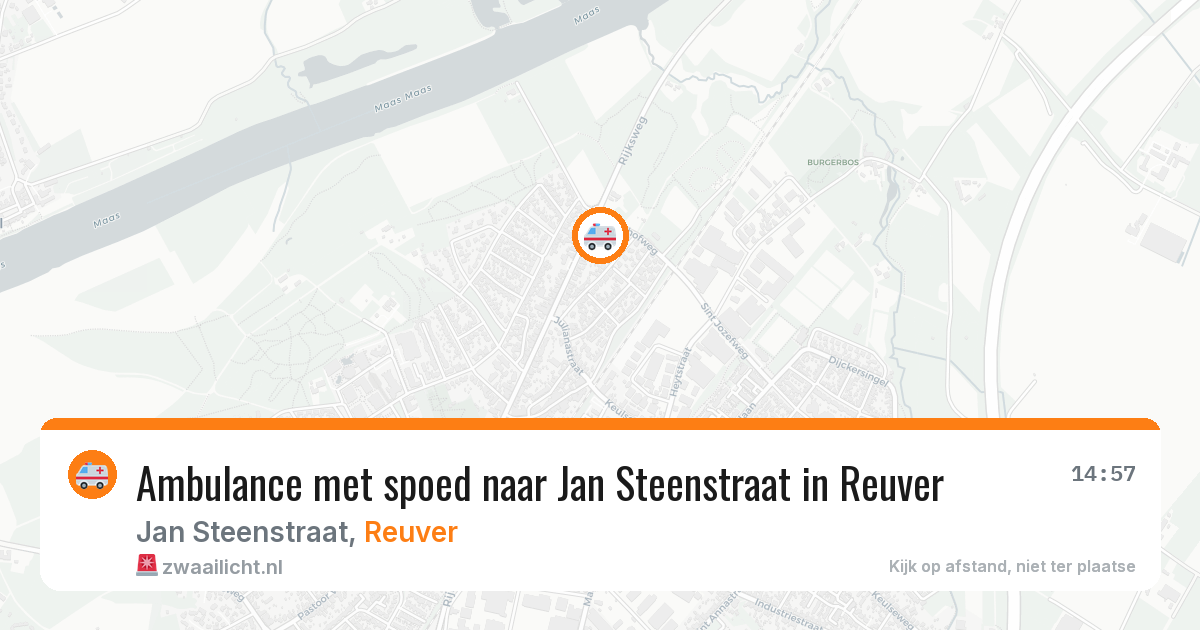 Ambulance met spoed naar Jan Steenstraat in Reuver — 4 aug 2026