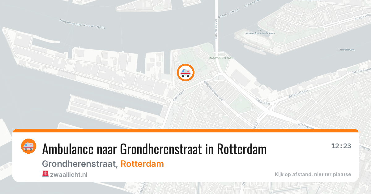 Ambulance naar Grondherenstraat in Rotterdam — 12 mrt 2026