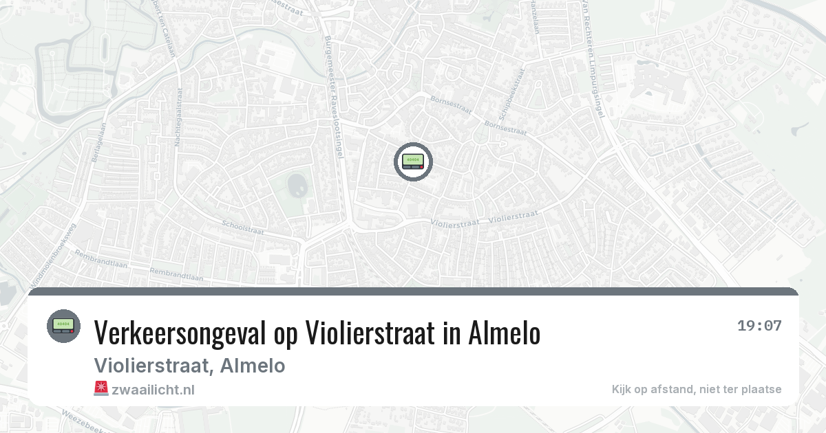 Verkeersongeval op Violierstraat in Almelo — 7 aug 2026