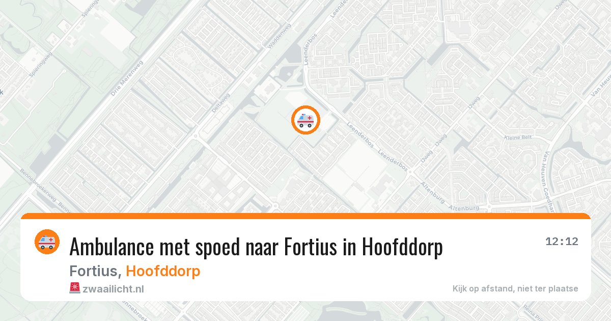 Ambulance met spoed naar Fortius in Hoofddorp — 29 apr 2026