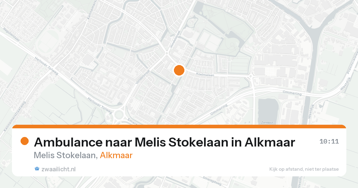 Ambulance naar Melis Stokelaan in Alkmaar — 20 aug 2026