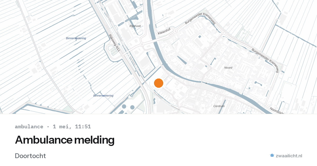 Ambulance melding — 1 mei 2026