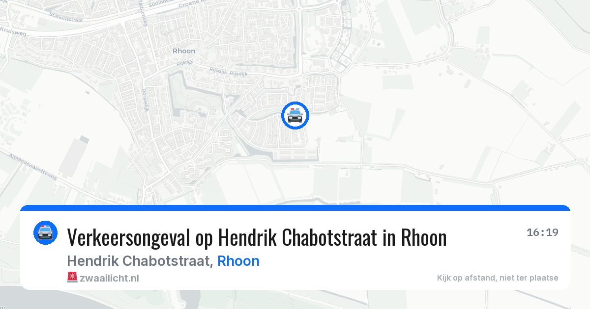 Verkeersongeval op Hendrik Chabotstraat in Rhoon — 16 mrt 2026