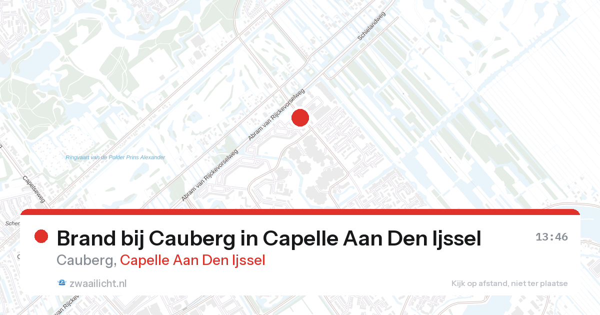 Brand bij Cauberg in Capelle Aan Den Ijssel — 27 aug 2026