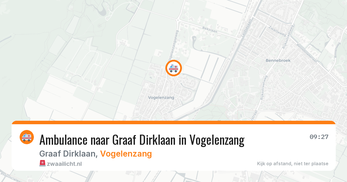 Ambulance naar Graaf Dirklaan in Vogelenzang — 10 mei 2026