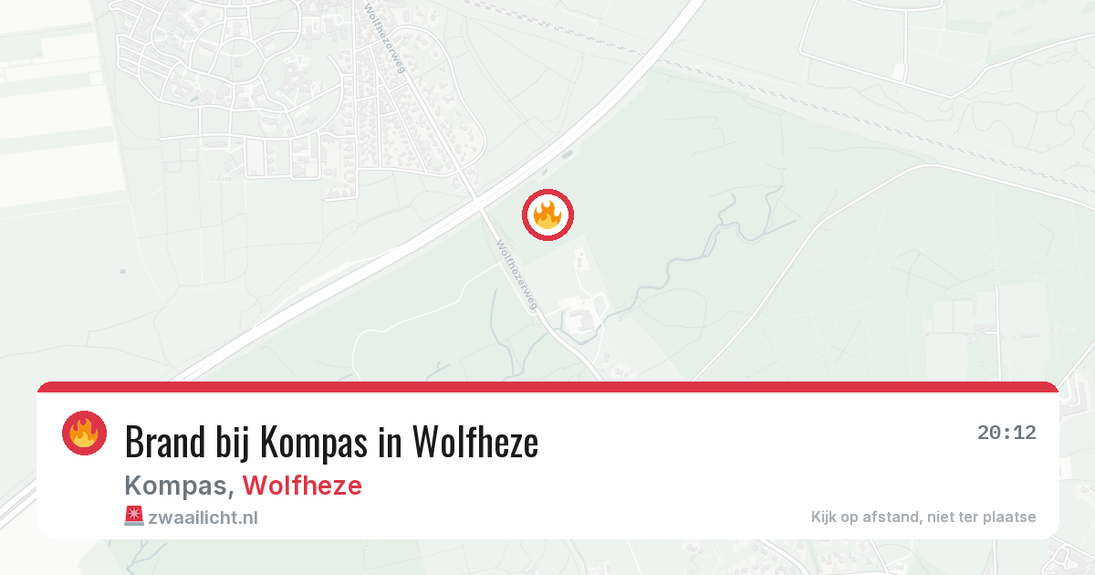Brand bij Kompas in Wolfheze — 19 mei 2026