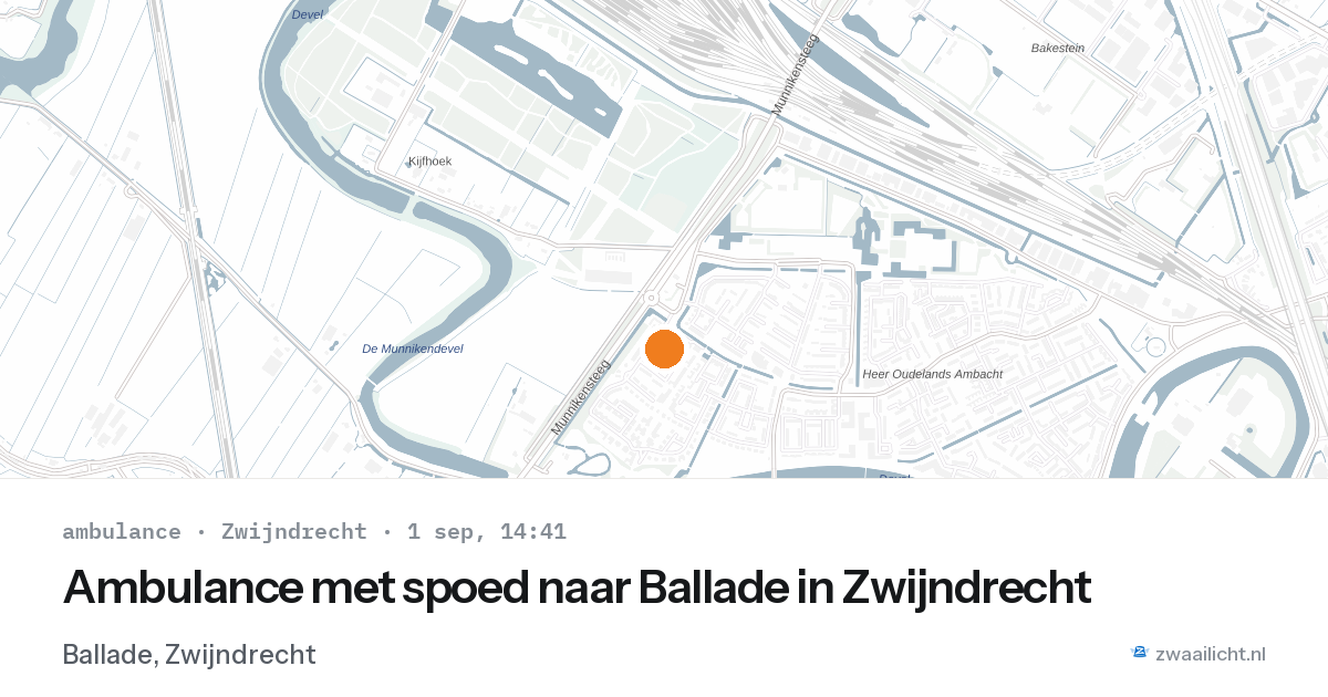 Ambulance met spoed naar Ballade in Zwijndrecht — 1 sep 2026