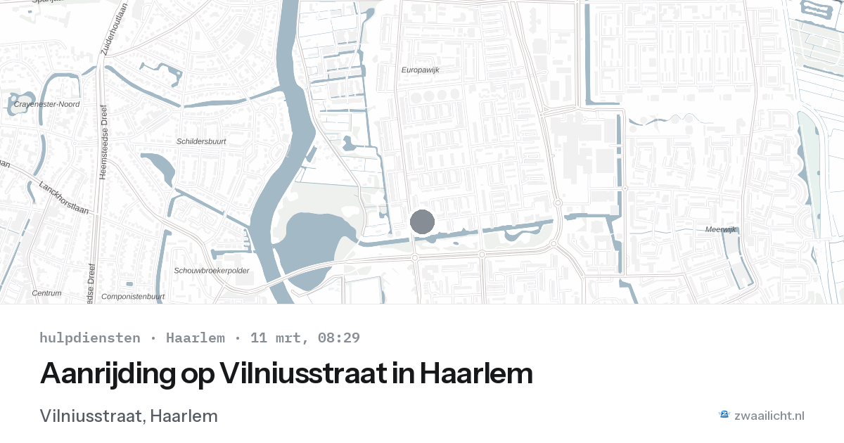 Aanrijding op Vilniusstraat in Haarlem — 11 mrt 2026