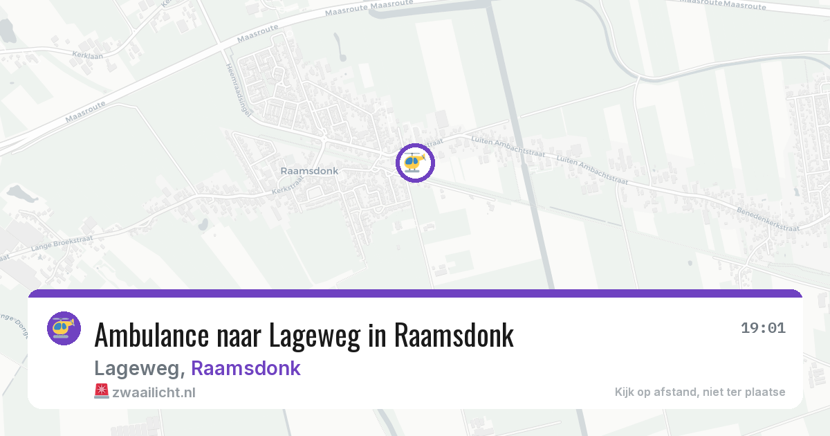 Ambulance naar Lageweg in Raamsdonk — 16 jun 2026