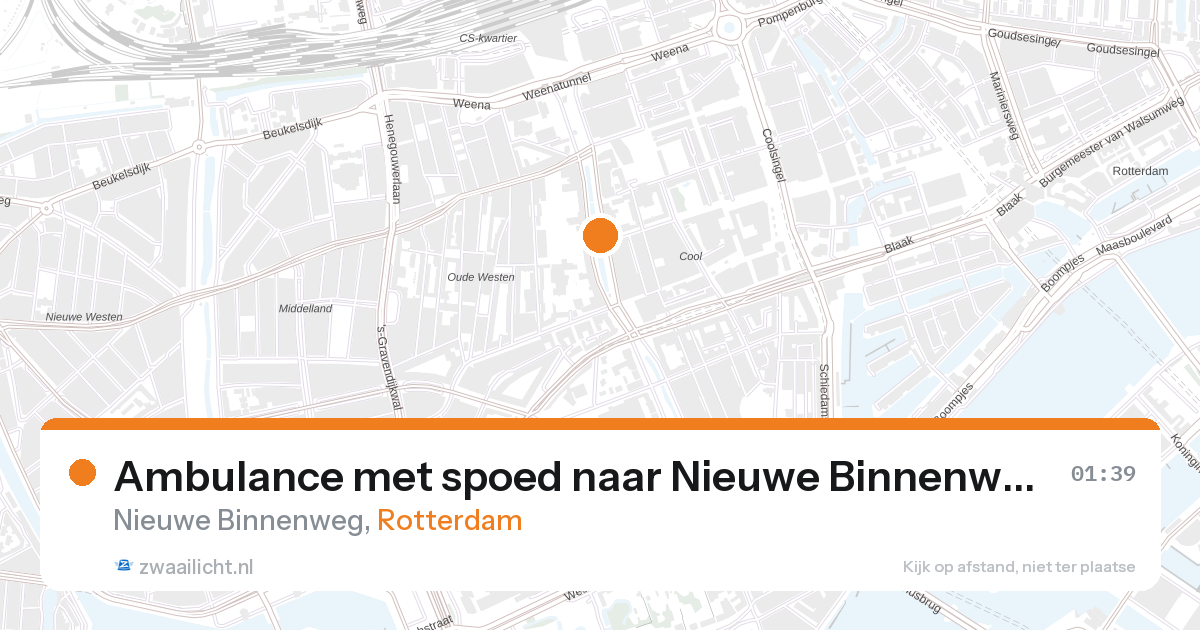 Ambulance met spoed naar Nieuwe Binnenweg in Rotterdam — 1 feb 2026
