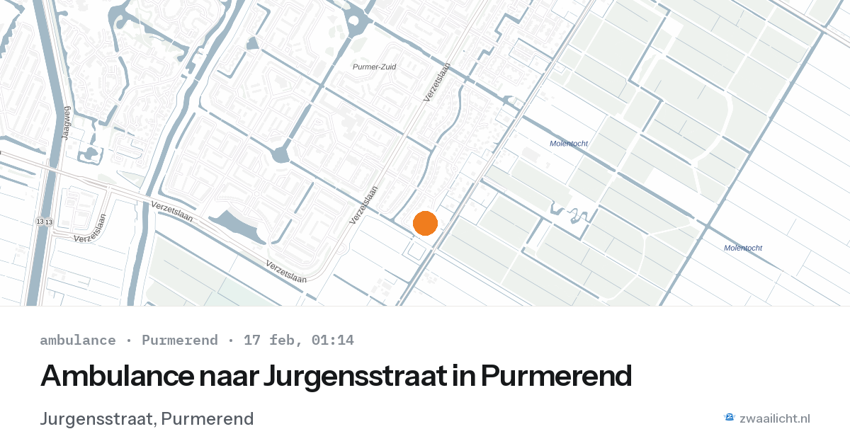 Ambulance naar Jurgensstraat in Purmerend — 17 feb 2026