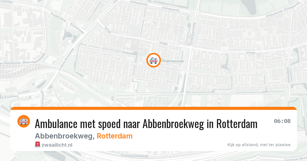 Ambulance met spoed naar Abbenbroekweg in Rotterdam — 15 jun 2026
