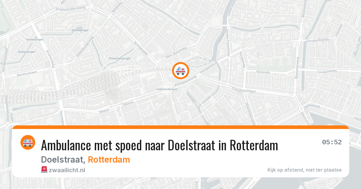 Ambulance met spoed naar Doelstraat in Rotterdam — 14 jun 2026