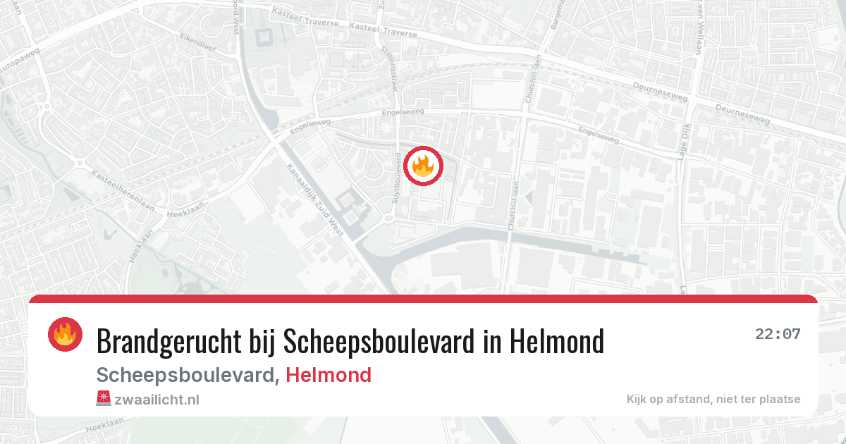 Brandgerucht bij Scheepsboulevard in Helmond — 27 jun 2026