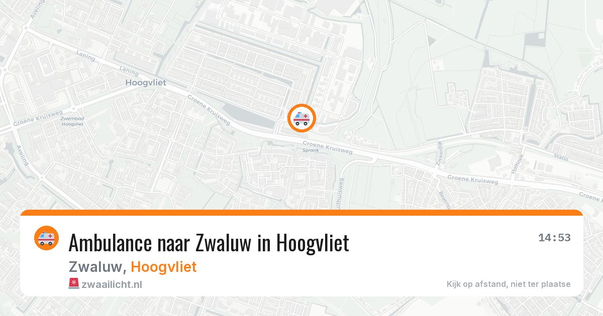 Ambulance naar Zwaluw in Hoogvliet — 1 jul 2026