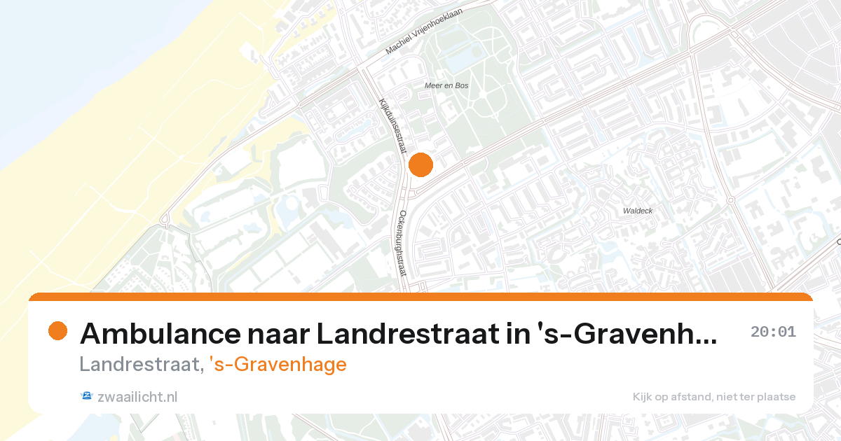 Ambulance naar Landrestraat in 's-Gravenhage — 27 aug 2026