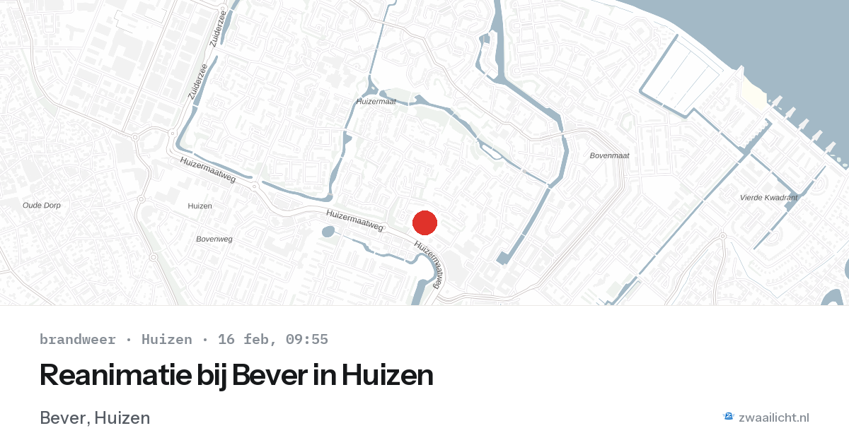 Reanimatie bij Bever in Huizen — 16 feb 2026