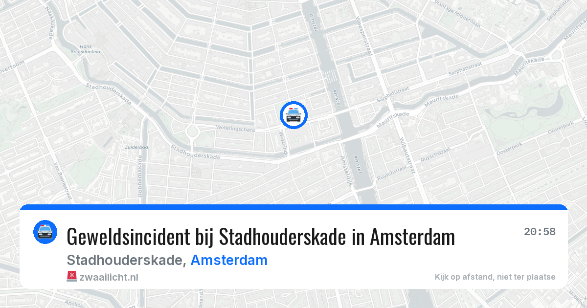 Geweldsincident bij Stadhouderskade in Amsterdam — 9 jul 2026