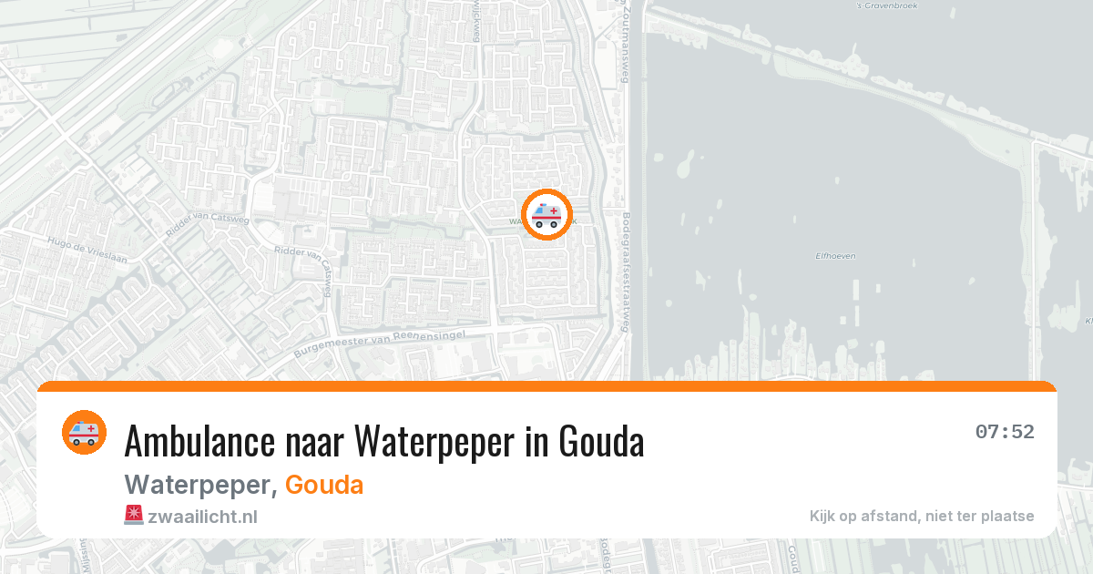 Ambulance naar Waterpeper in Gouda — 23 mrt 2026
