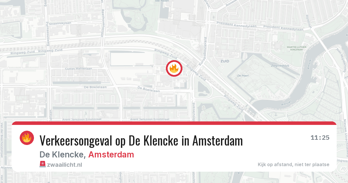 Verkeersongeval op De Klencke in Amsterdam — 11 jun 2026