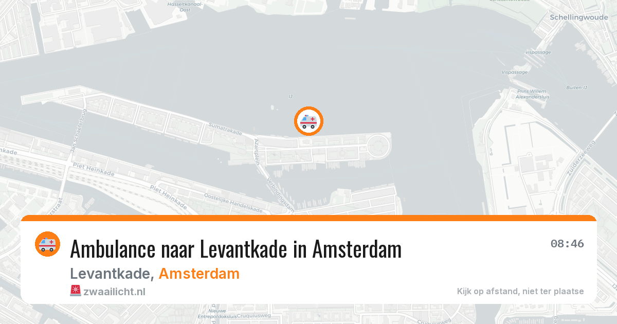Ambulance naar Levantkade in Amsterdam — 14 aug 2026