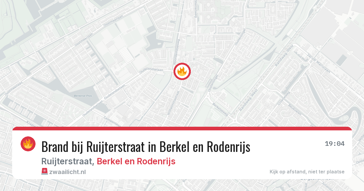 Brand bij Ruijterstraat in Berkel en Rodenrijs — 10 jul 2026