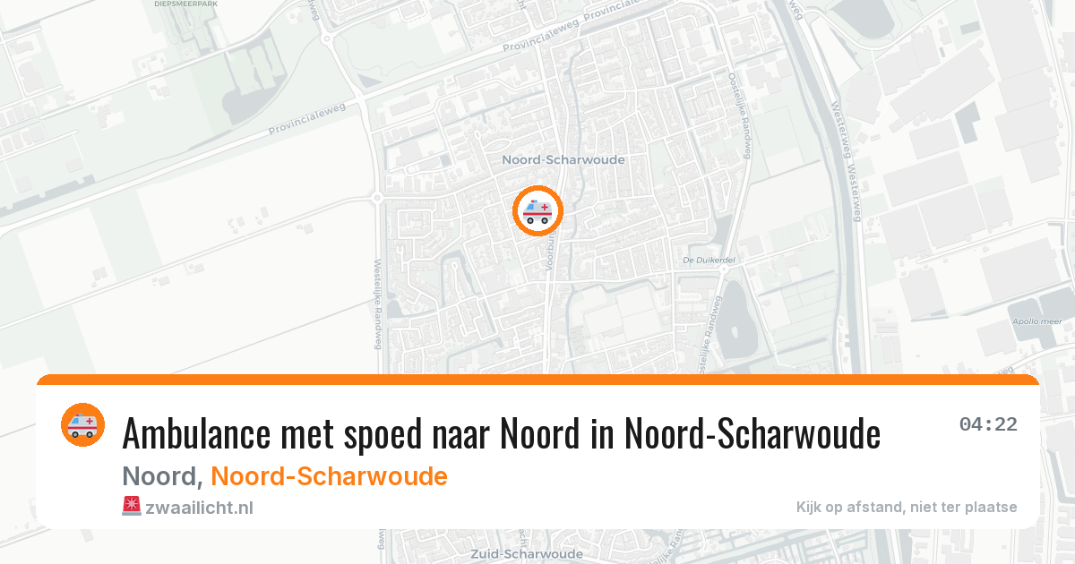 Ambulance met spoed naar Noord in Noord-Scharwoude — 26 jan 2026