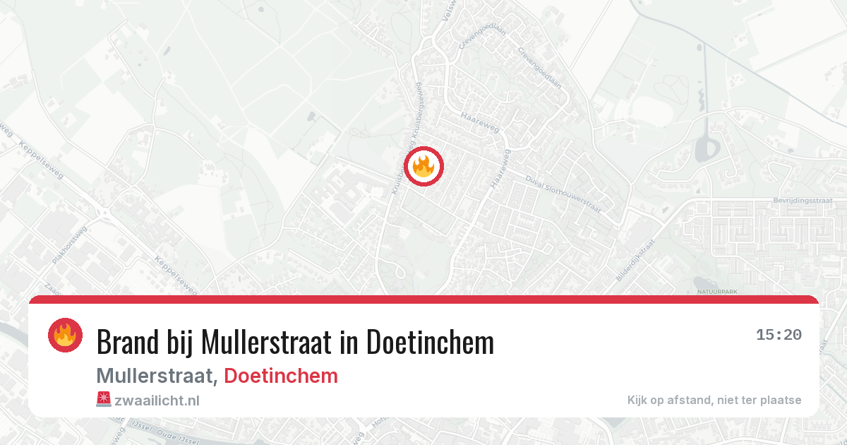 Brand bij Mullerstraat in Doetinchem — 25 jun 2026