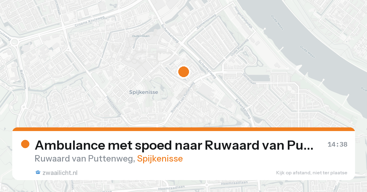 Ambulance met spoed naar Ruwaard van Puttenweg in Spijkenisse — 15 aug 2026