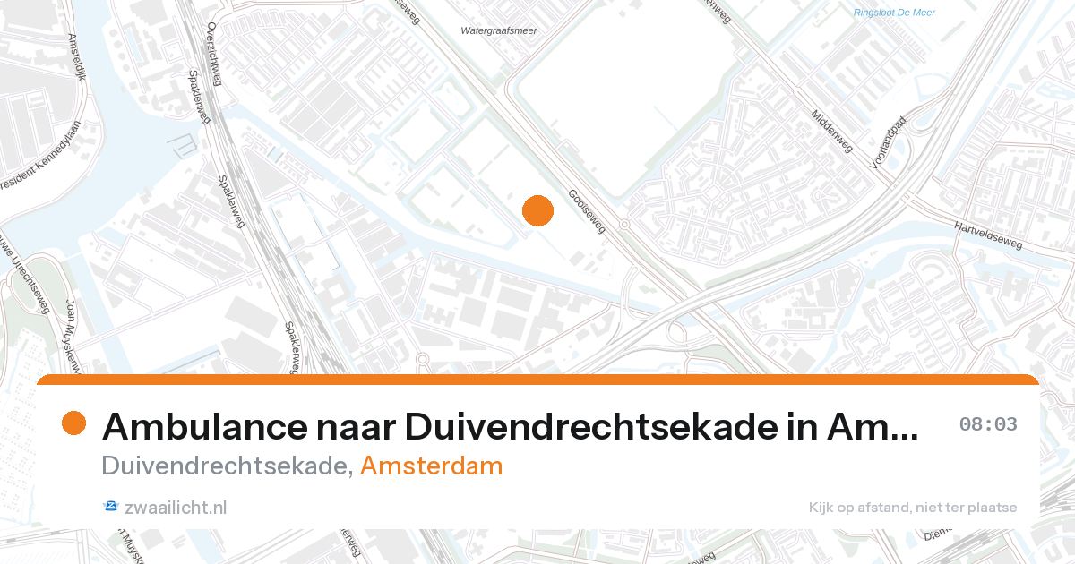 Ambulance naar Duivendrechtsekade in Amsterdam — 27 aug 2026