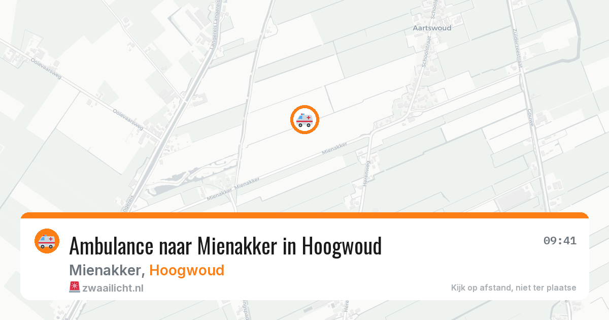 Ambulance naar Mienakker in Hoogwoud — 28 mei 2026