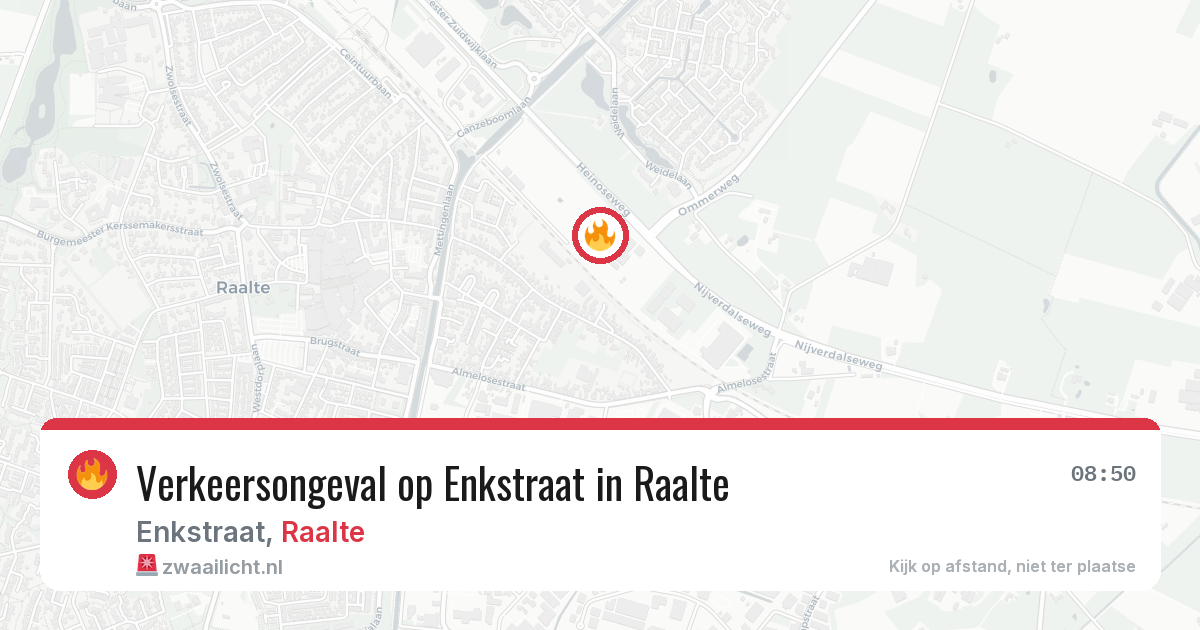 Verkeersongeval op Enkstraat in Raalte — 22 jun 2026