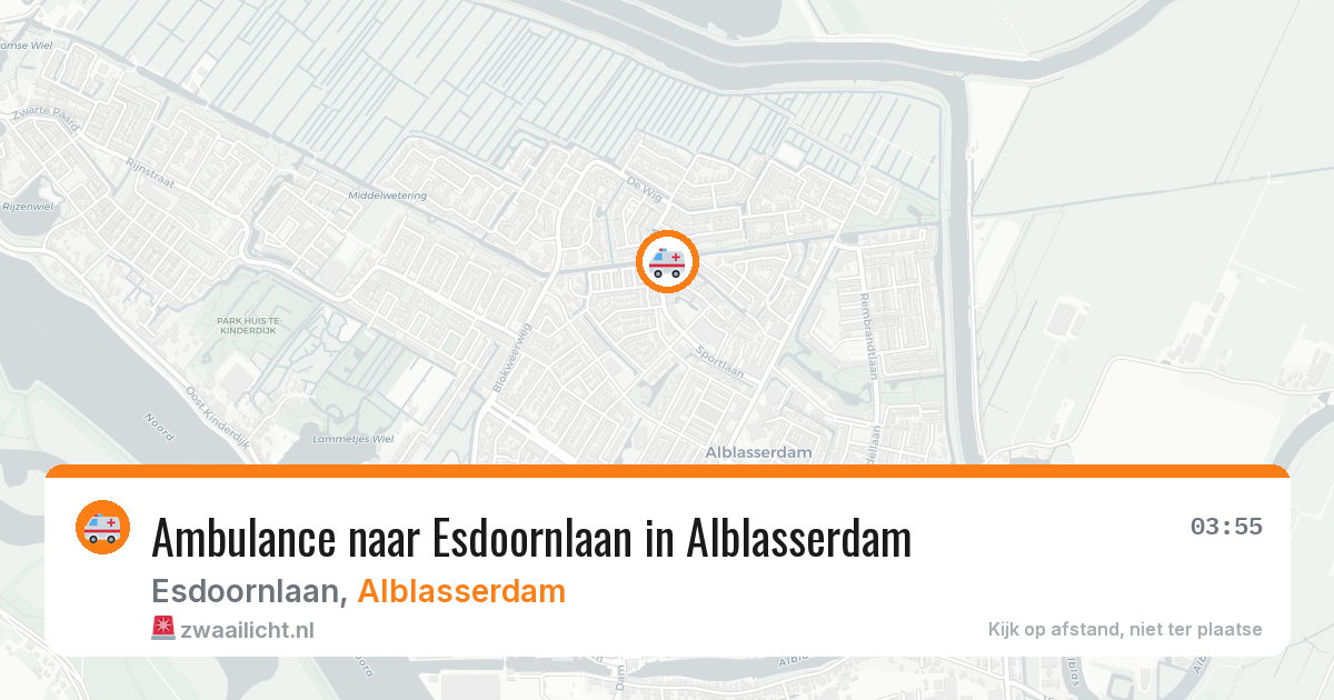 Ambulance naar Esdoornlaan in Alblasserdam — 27 jun 2026