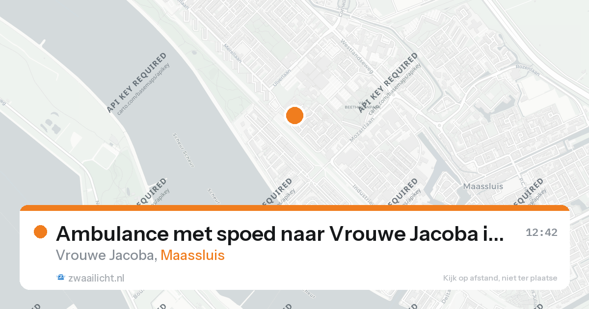 Ambulance met spoed naar Vrouwe Jacoba in Maassluis — 26 aug 2026