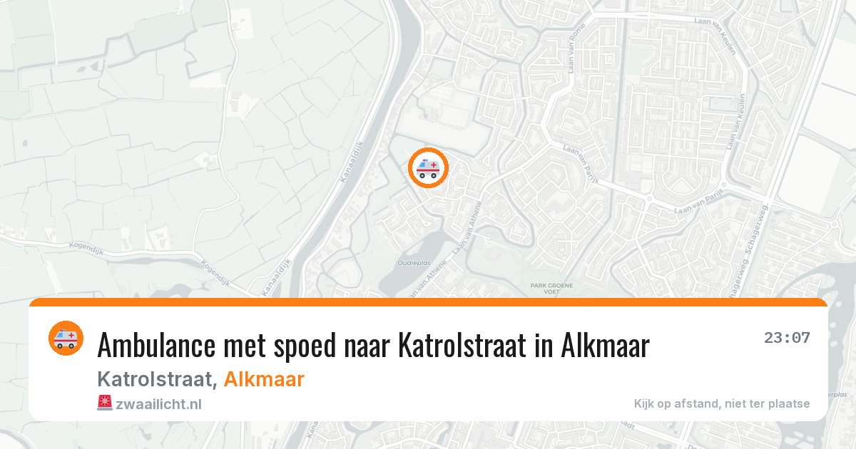 Ambulance met spoed naar Katrolstraat in Alkmaar — 26 mei 2026